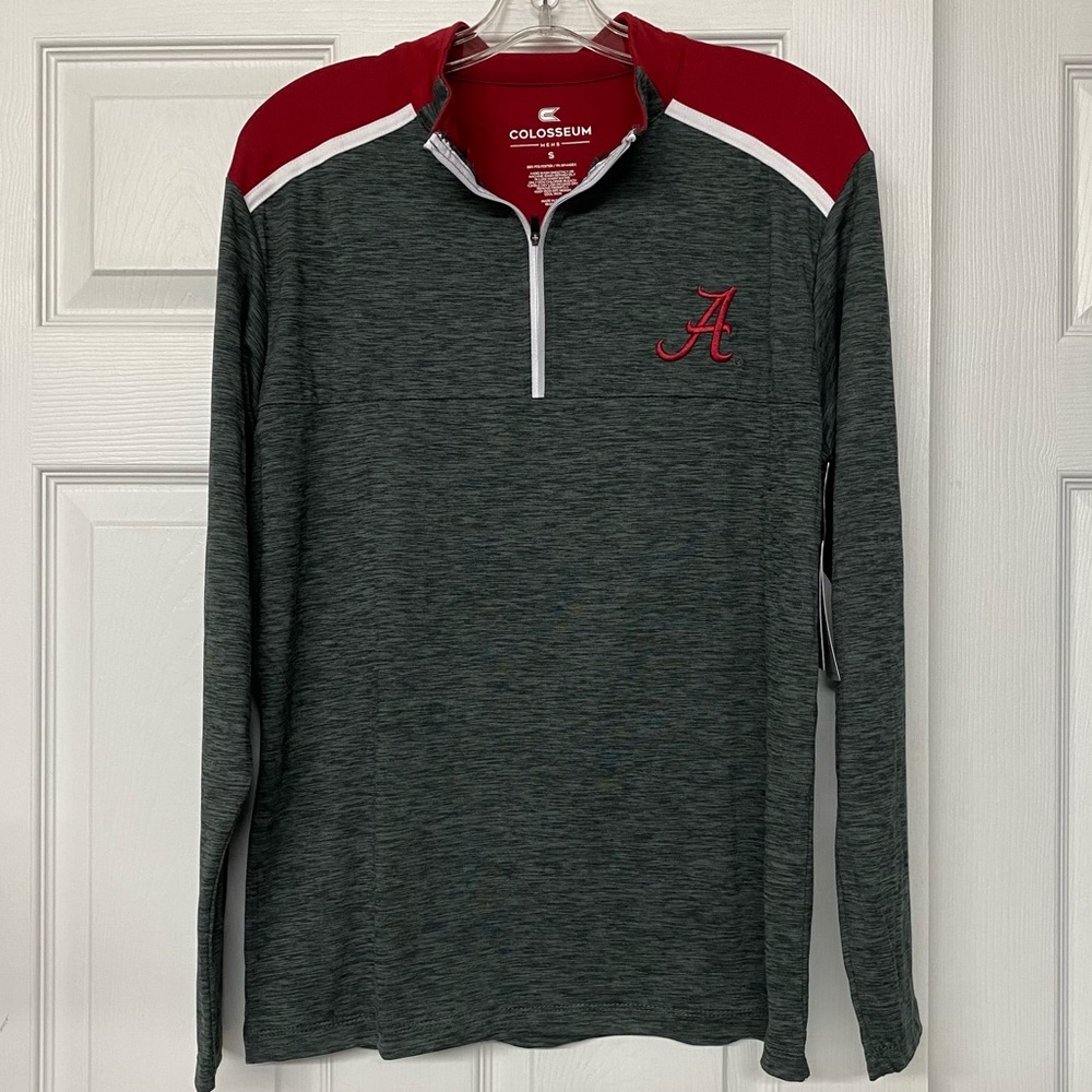 Colosseum University of Alabama Bama 1/4 Zip Pullover Crimson Tide Sz S NWT